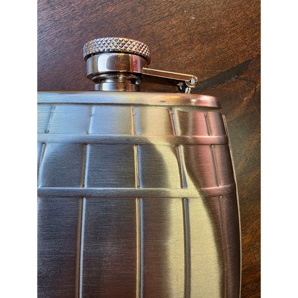 Jack Daniel's Stainless Steel Barrel Flask & Ketel One Cocktail Shaker Set